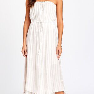 6 for $20 Elam Women's Striped Strapless Maxi Dress Size M